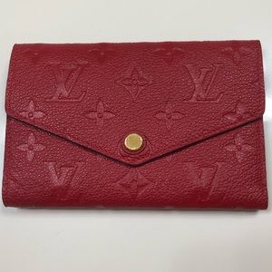 LV Curieuse Monogram Empreinte Red Wallet